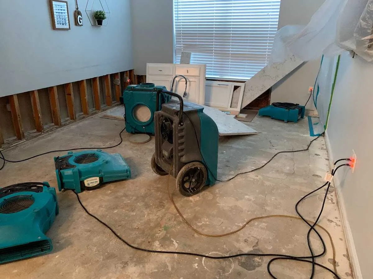 Dehumidifier in flood-cut room for Water Extraction & Removal in Marlborough